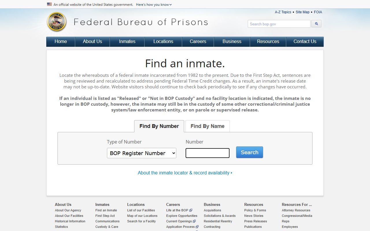 Nevada Southern Detention Center BOP inmate locator federal search fields